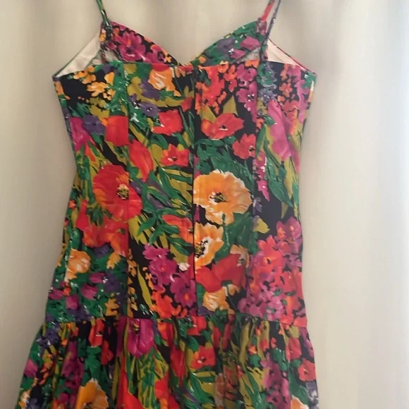 3 for $25! Hand Made Floral Multicolor Spaghetti Strap Dress - Picture 4 of 6